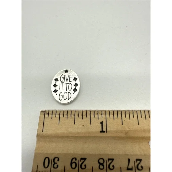 James Avery Sterling Silver Charm “ Leave It To God” - Picture 3 of 4